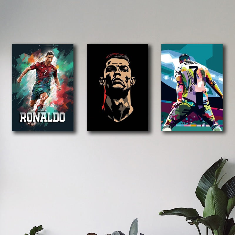 set of 3 Cristiano Ronaldo CR7 Wooden Sticky Photo Frame