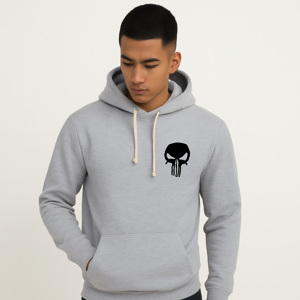 Printed Grey Hoodie